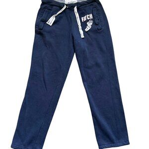 VTG Y2K Abercrombie Men's Size S Blue Distressed Sweatpants Lounge Athletic Gym